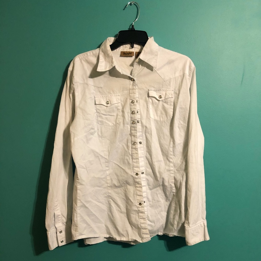 White Button Up Top
